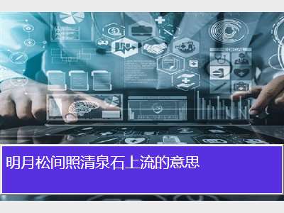 明月松间照清泉石上流的意思